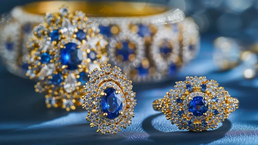 Złote kolczyki z szafirem - olśniewająca biżuteria pełna blasku