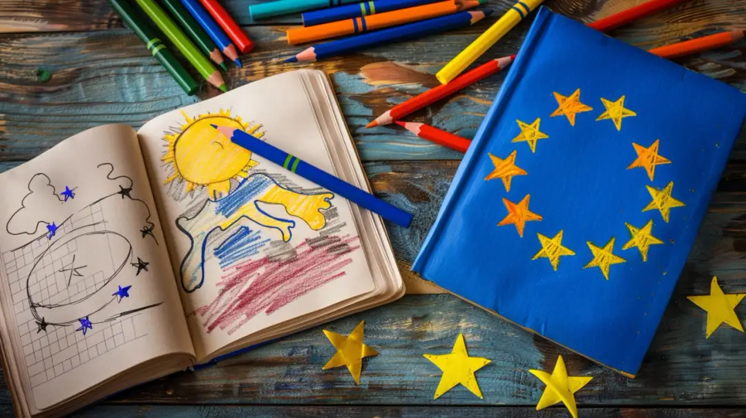 Kolorowanka z flagą Unii Europejskiej: pomysł na pracę plastyczną w szkole
