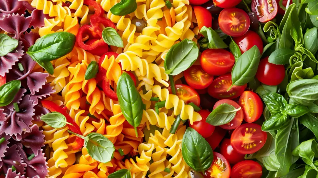 Sałatka z kolorowym makaronem - tęczowy przysmak na lato - przepis