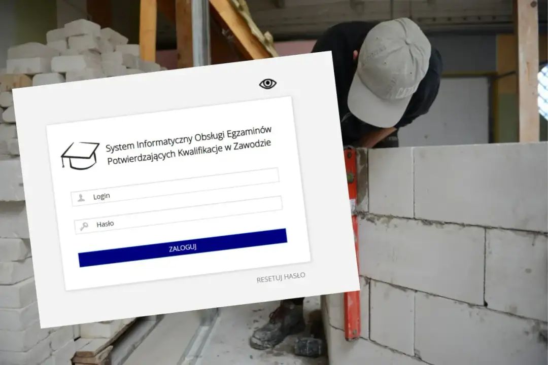System logowania do egzaminów zawodowych. Czekam na wyniki, a tu tylko ekran logowania.