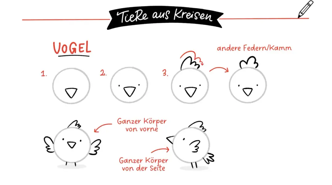 Tiere einfach zeichnen: Schnelle Schritt-für-Schritt-Anleitungen