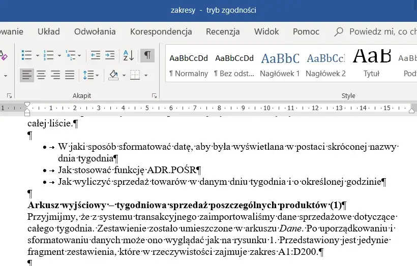 Znaczniki formatowania w Word – co oznaczają i jak je wykorzystać
