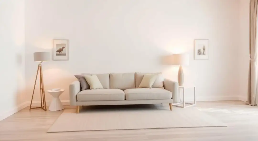 Białe meble i szara kanapa: Jaki kolor ścian wybrać?