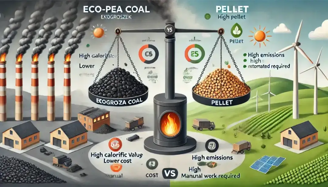 Ekogroszek vs Węgiel Orzech: Które paliwo wybrać do pieca?