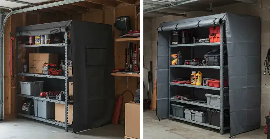 Czym zasłonić otwarty regał, aby ukryć bałagan i poprawić wystrój?