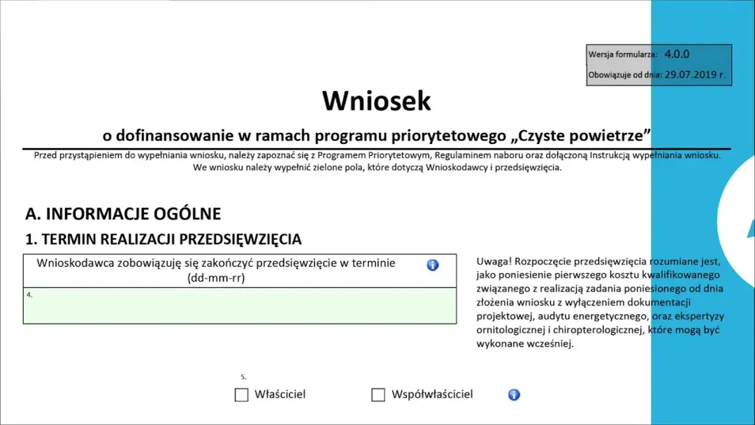 Czyste powietrze wniosek o płatność online – uniknij błędów w aplikacji