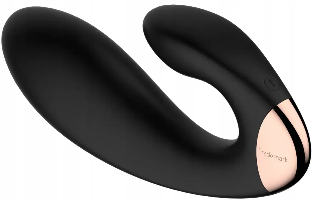 Czarny, ergonomiczny masażer z różowo-złotym akcentem, idealny do stymulacji punktu G.