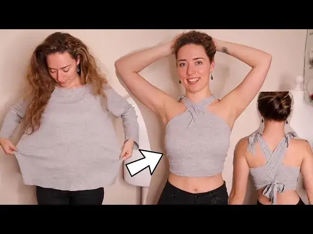 Crop top DIY z bluzki: Szybka metamorfoza bez igły i nitki