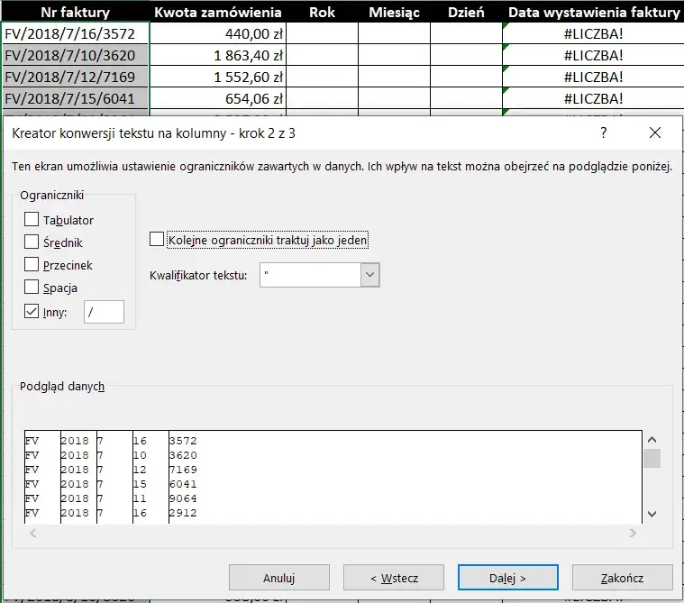 Jak podzielić kolumnę w Excelu i uniknąć najczęstszych błędów