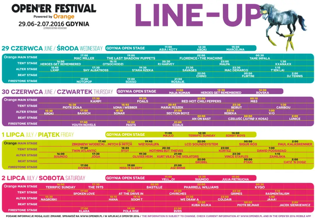Open'er 2016 – Co w line-upie i programie festiwalu, co warto wiedzieć?
