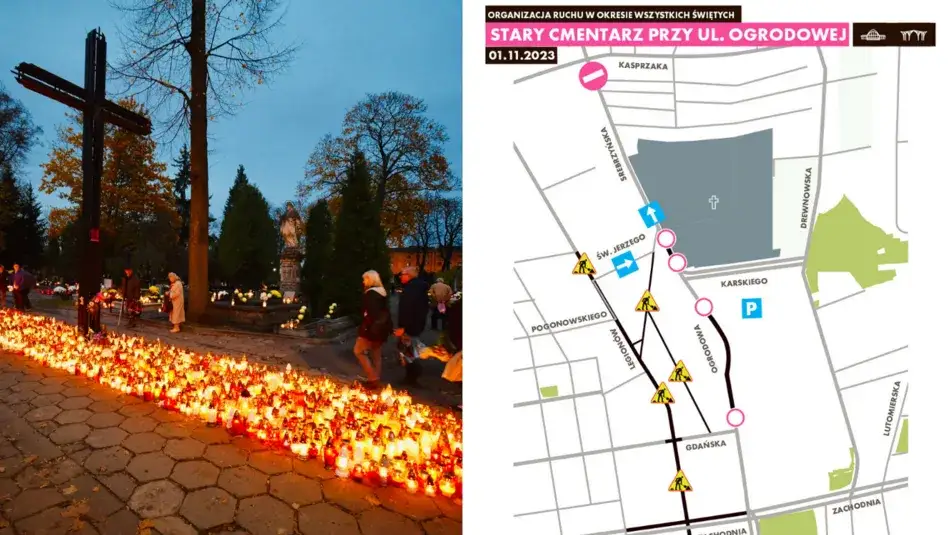 Jak dojechać na cmentarz Mania w Łodzi w okresie Wszystkich Świętych