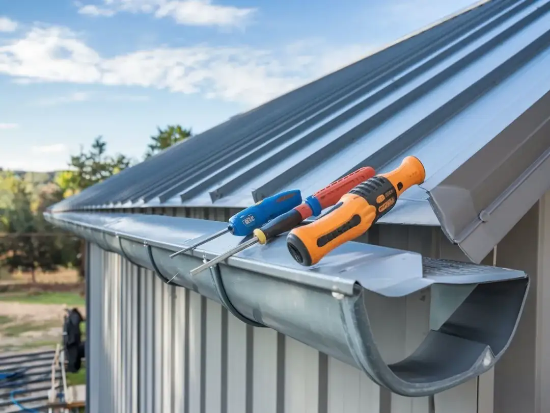 Jak wybrać i zamontować zestaw rynnowy z PCV do garażu blaszanego