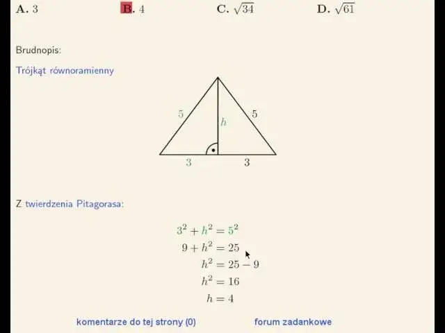 Jak obliczyć wysokość w trójkącie równoramiennym - proste metody i przykłady