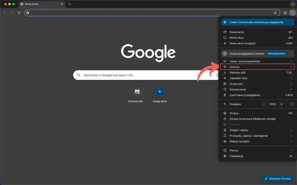 Jak usunąć historię przeglądarki Google i chronić swoją prywatność