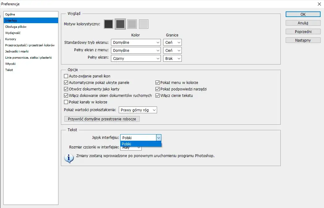 Jak zmienić język w Photoshopie? CC, CS6 i rozwiązania problemów