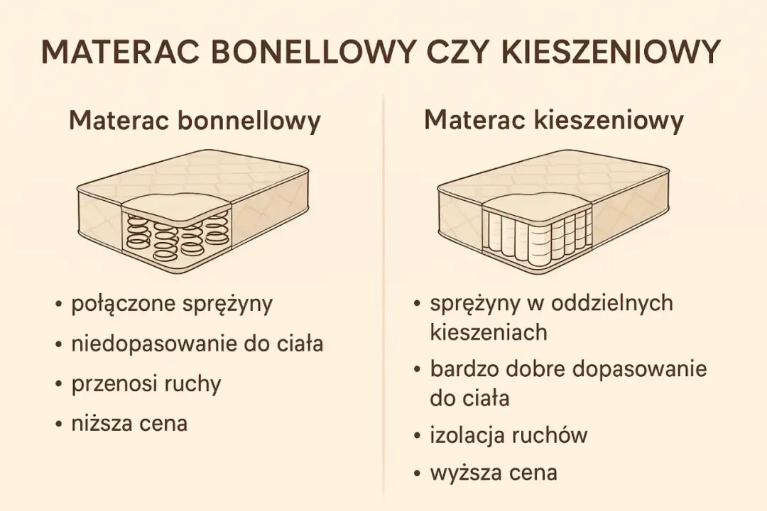 Materac bonelowy czy kieszeniowy - który wybór zapewni lepszy komfort?