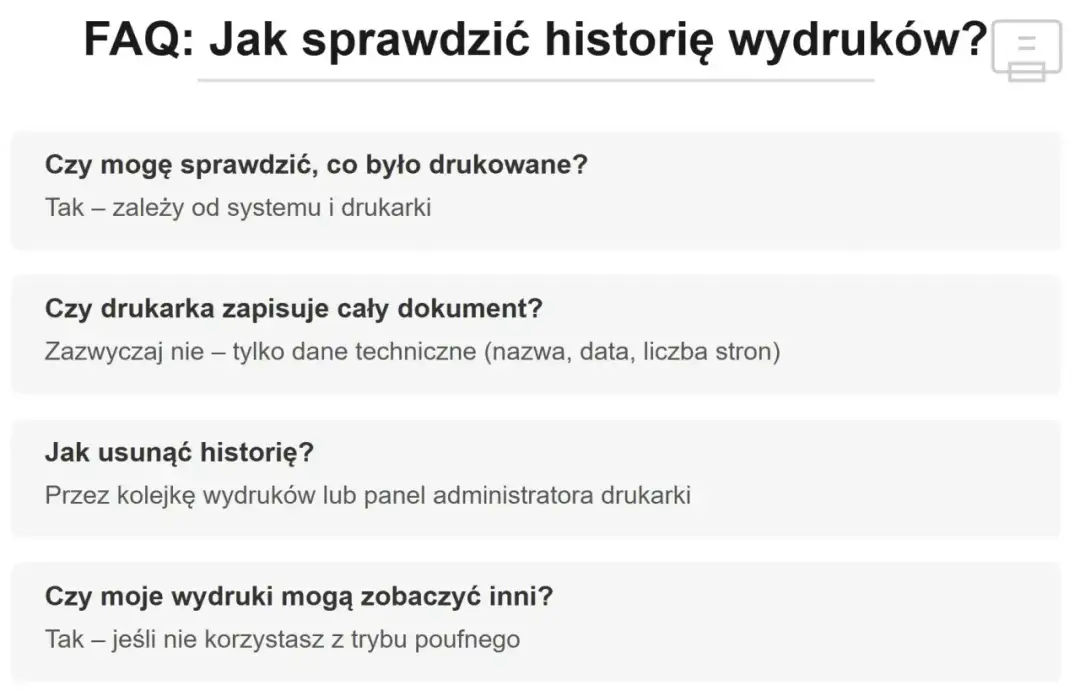 Jak sprawdzić co było drukowane i nie stracić ważnych informacji