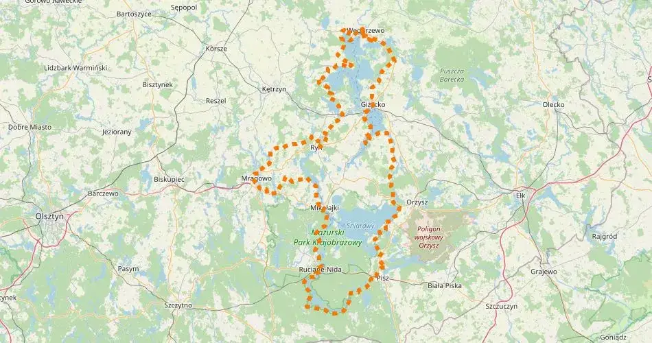 Najlepsze trasy rowerowe Mikołajki z mapą i opisami tras