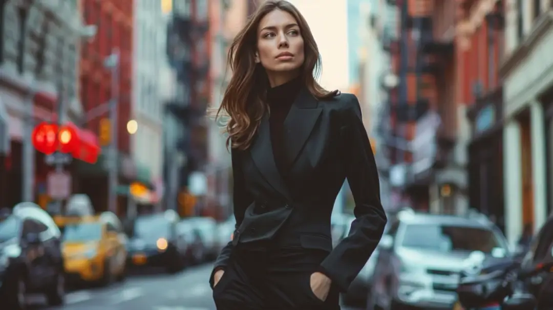 Inspiracje na stylizacje z czarnym garniturem damskim w roli głównej