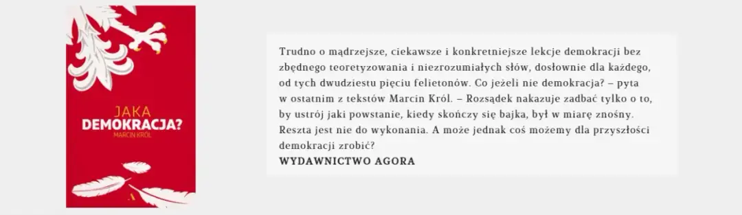 Marcin Król i jego wizja demokracji w książce Jaka demokracja