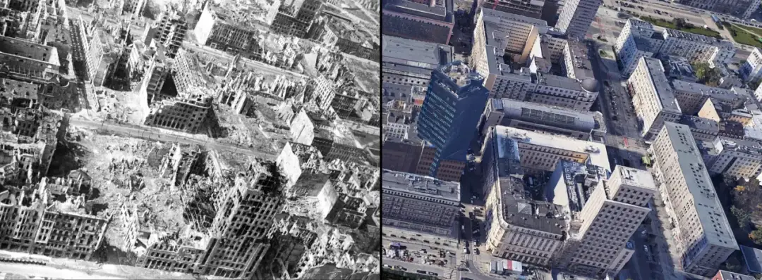 Warszawa po wojnie i dziś: Zdjęcia pokazujące niesamowite zmiany. Galeria