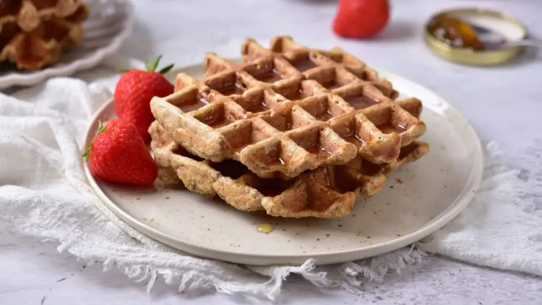 Zdrowe gofry z płatków owsianych i banana - prosty przepis