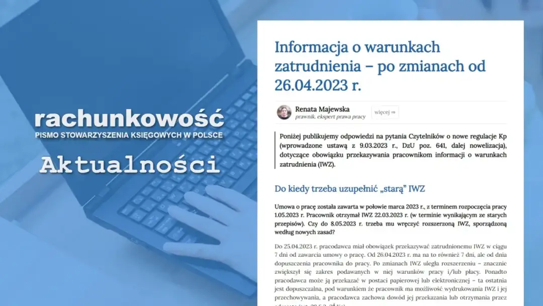 Nowa informacja o warunkach zatrudnienia - od kiedy obowiązują zmiany