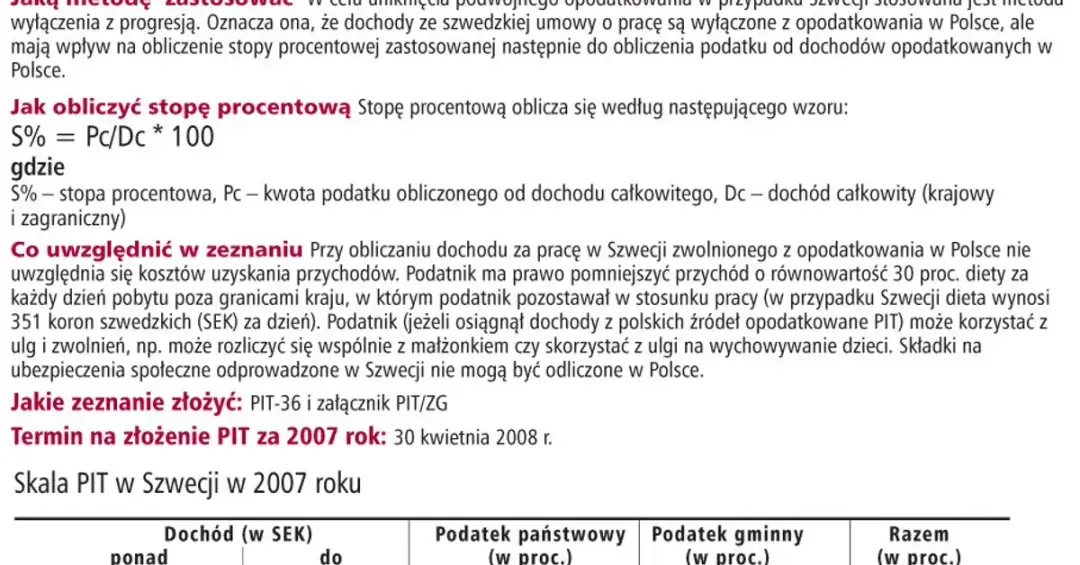 Czy dochody ze Szwecji trzeba rozliczyć w Polsce? Sprawdź, co musisz wiedzieć