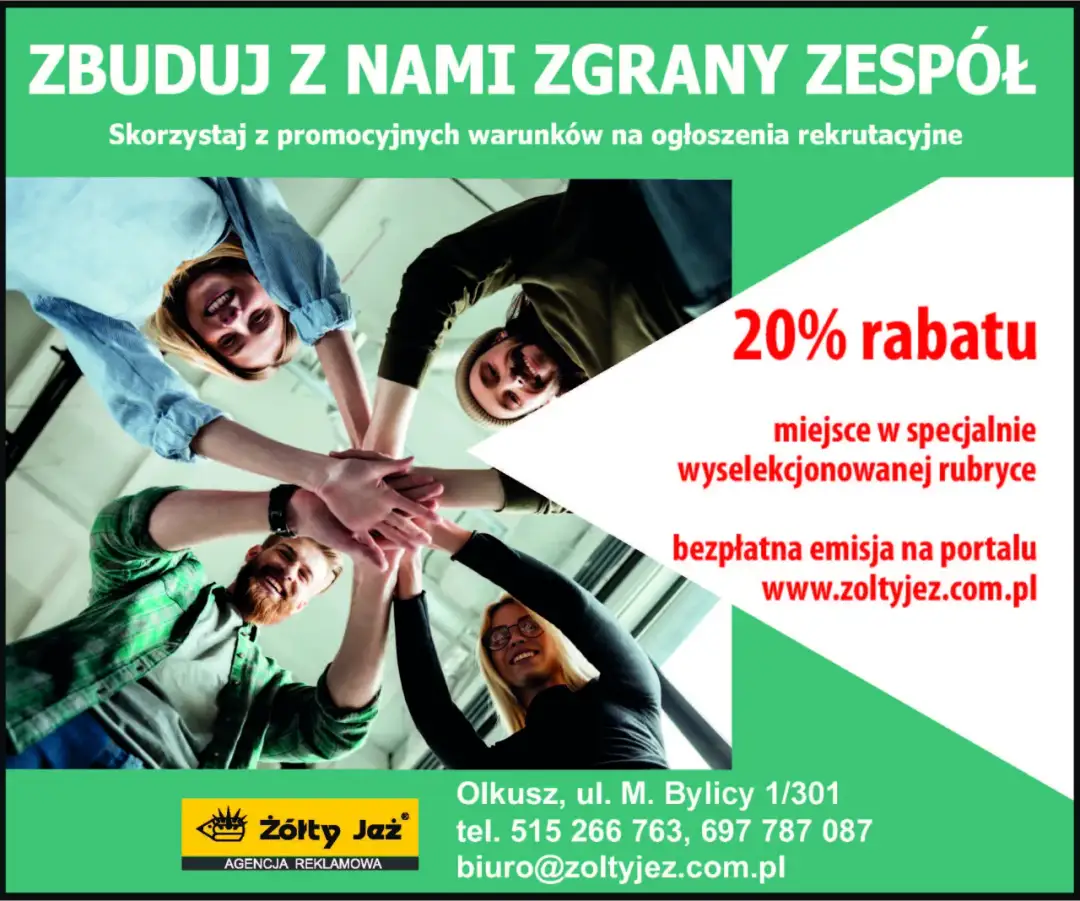 Żółty Jeż Olkusz: Aktualne oferty pracy i możliwości zatrudnienia w regionie.