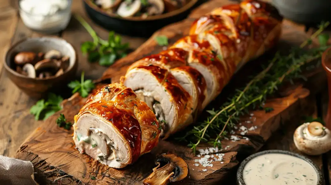 Polędwiczka w cieście z francuskimi pieczarkami: Pyszne danie - przepis