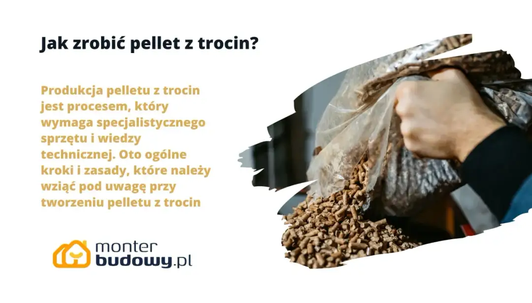 Ręka trzymająca worek z pelletem z trocin.