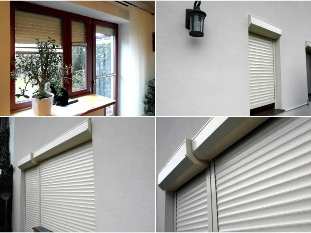 Zewnętrzna skrzynka rolety chroni okna przed słońcem i deszczem.
