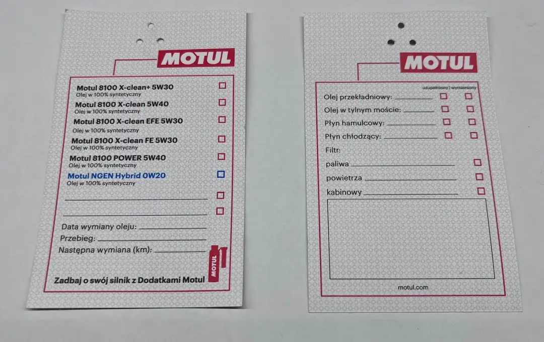 Zawieszka wymiany oleju Motul – niezawodność i trwałość dla warsztatów