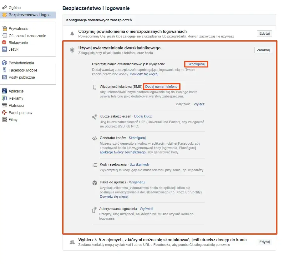 Jak włączyć uwierzytelnianie dwuskładnikowe na Facebooku i zwiększyć bezpieczeństwo konta