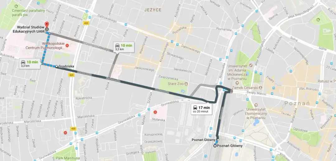 Jak dojechać z dworca PKP do zoo w Poznaniu - proste trasy i ceny