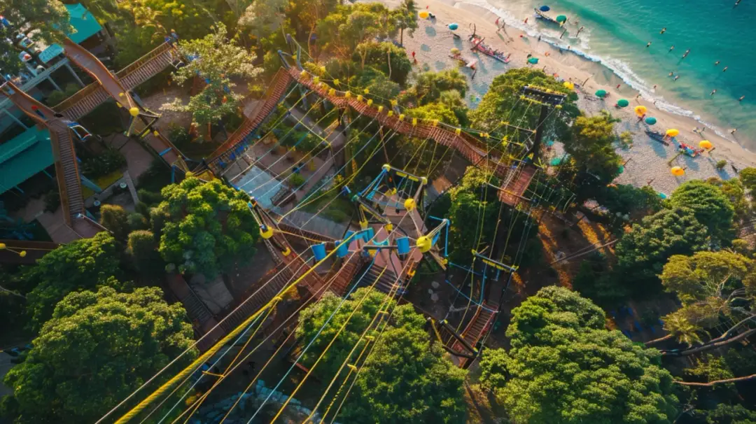 Adrenalina i zabawa w parku linowym Dębki nad morzem - atrakcje