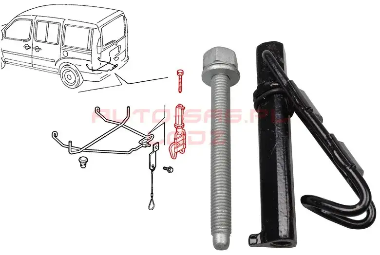 Jak opuścić koło zapasowe Fiat Doblo? Instrukcja krok po kroku