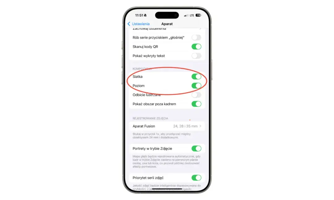 Jak włączyć siatkę w aparacie iPhone i poprawić zdjęcia?