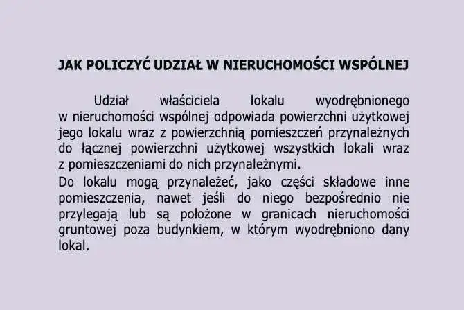 Jak obliczyć udział w nieruchomości wspólnej i uniknąć błędów