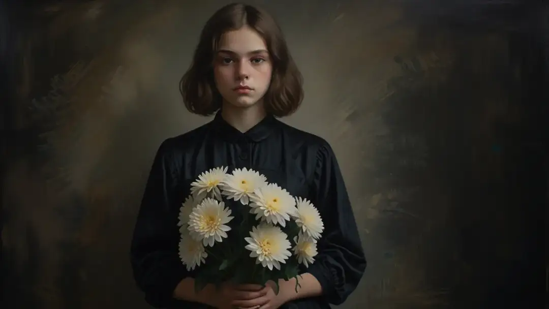 Dziewczynka z chryzantemami Boznańskiej: interpretacja obrazu
