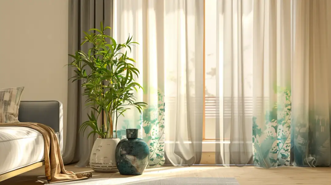 Dziesięć modnych inspiracji na dwukolorowe zasłony do salonu