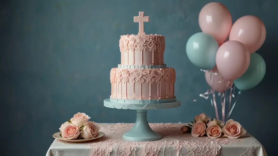 Wysokie i prostokątne torty na chrzest dla dziewczynki: Inspiracje i pomysły