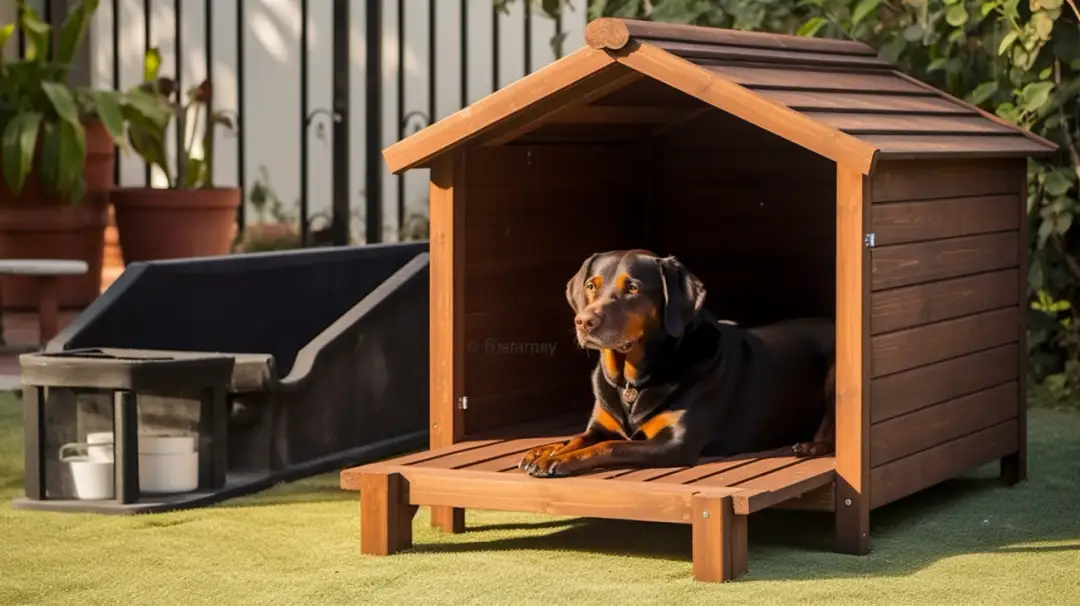 Buda z tarasem dla psa - projekt umeblowania przestrzeni dla czworonogów