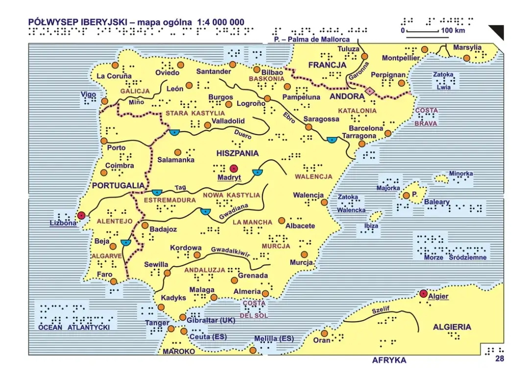 Gdzie jest półwysep iberyjski? Kompletna mapa z lokalizacją w Europie