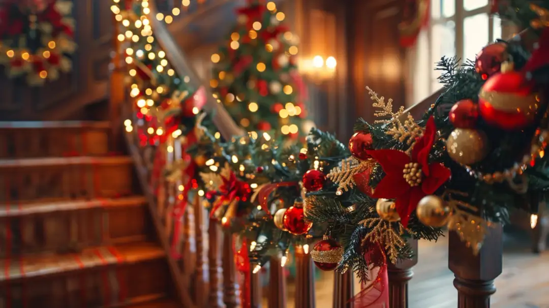 Girlanda świąteczna: Jak udekorować okno, stół, schody?