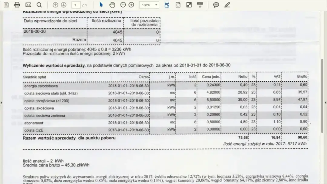 Jak czytać fakturę za prąd z fotowoltaiką: 5 kluczowych elementów
