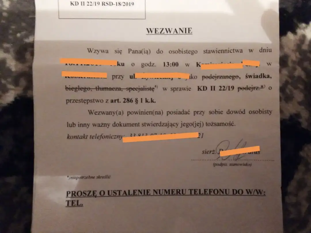 Wezwanie na policję - oficjalny wzór i wymagane elementy dokumentu 2025