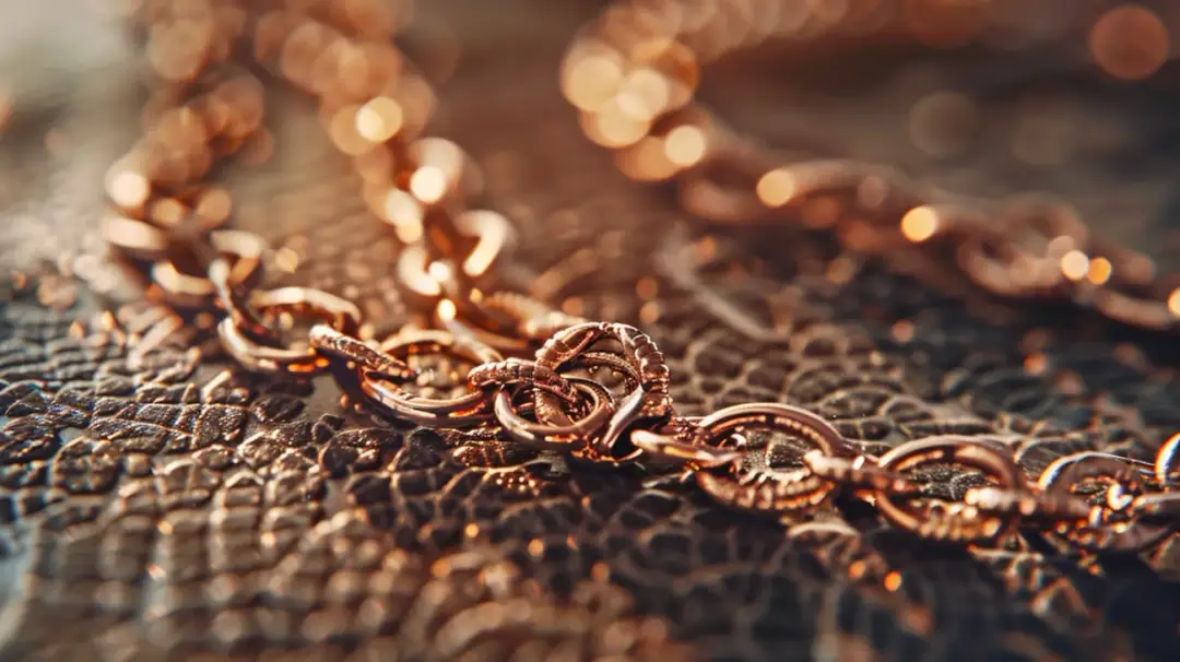 Miedziany łańcuszek: wyjątkowy dodatek do każdej stylizacji