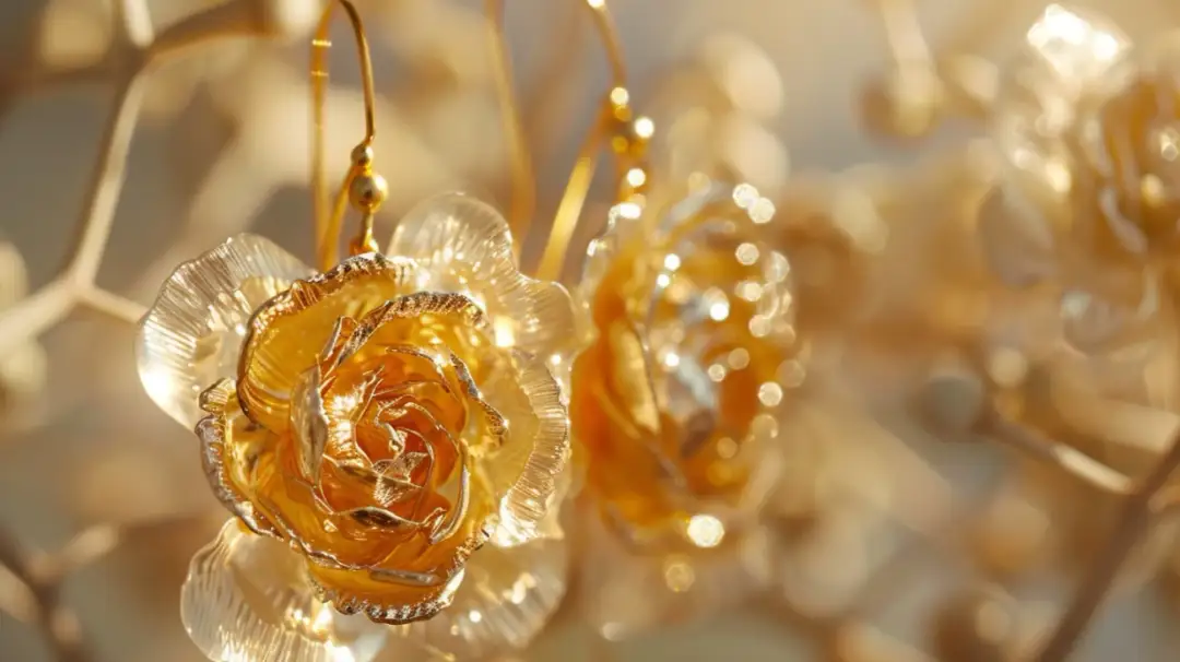 Kolczyki róże wiszące: romantyczny akcent dla Twojej garderoby