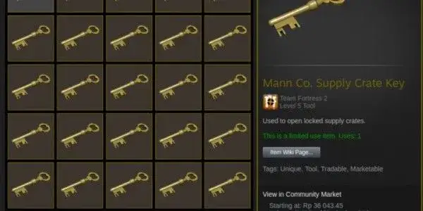 Aktualne ceny Mann Co Supply Crate Key na Steam Market - Analiza trendu